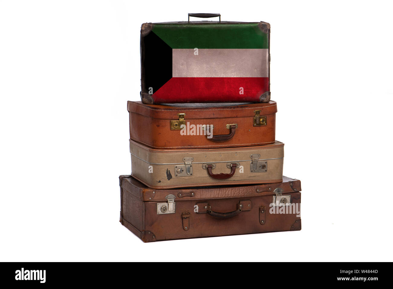Kuwait Kuwaiti Travel Concept Group Of Vintage Suitcases