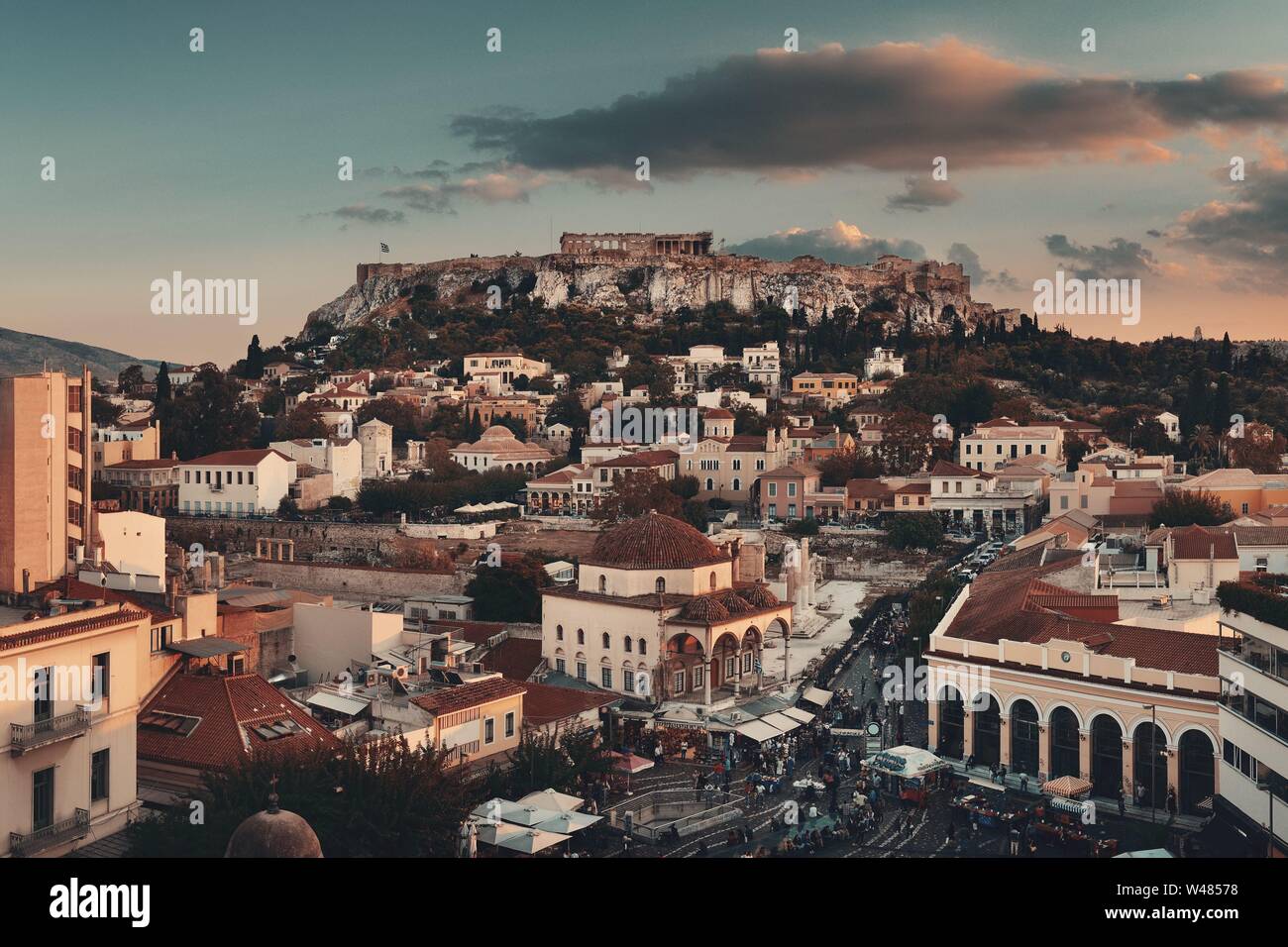 Athens skyline rooftop view, Greece Stock Photo Alamy