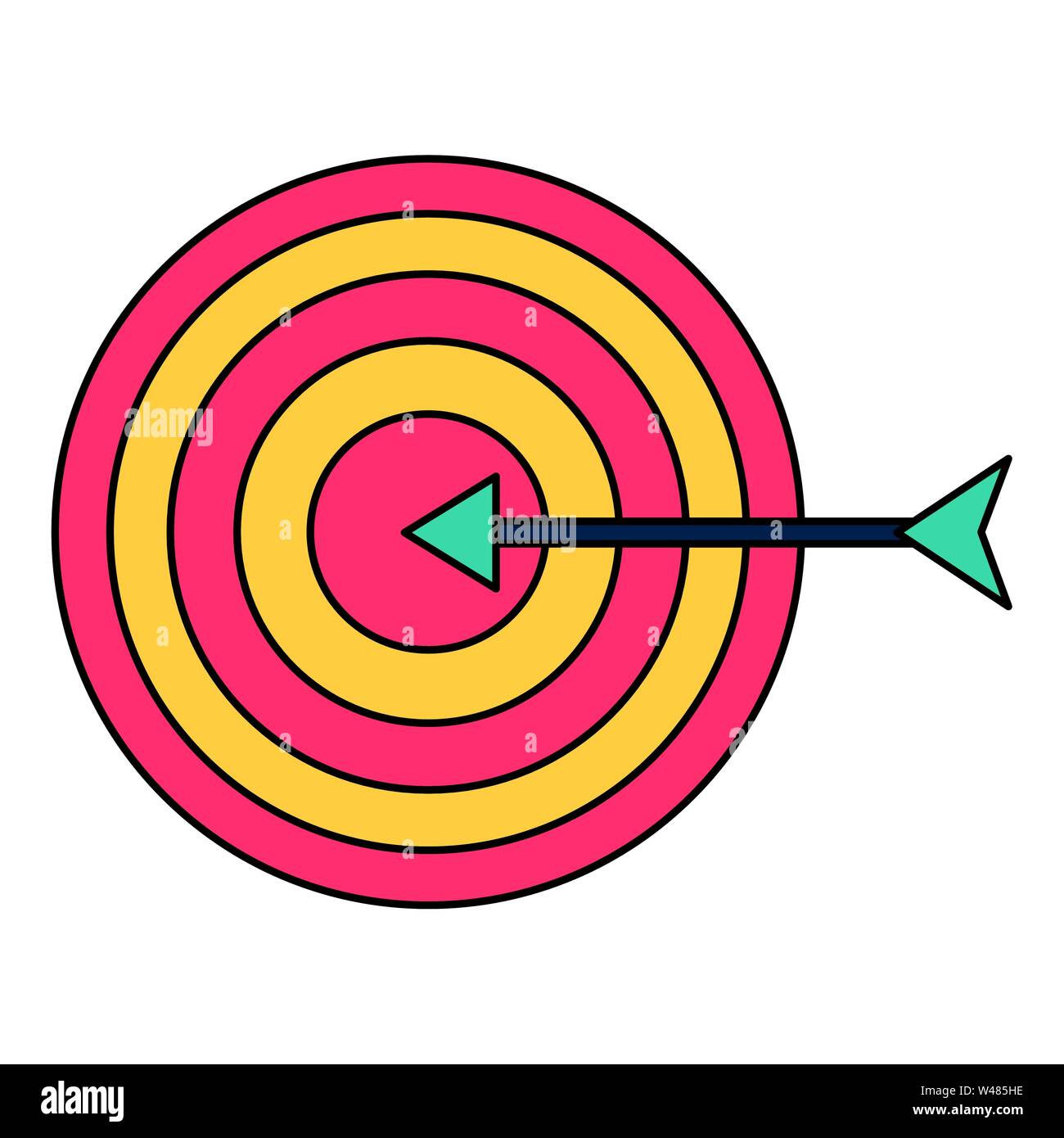 target arrow success isolated icon Stock Vector Image & Art - Alamy