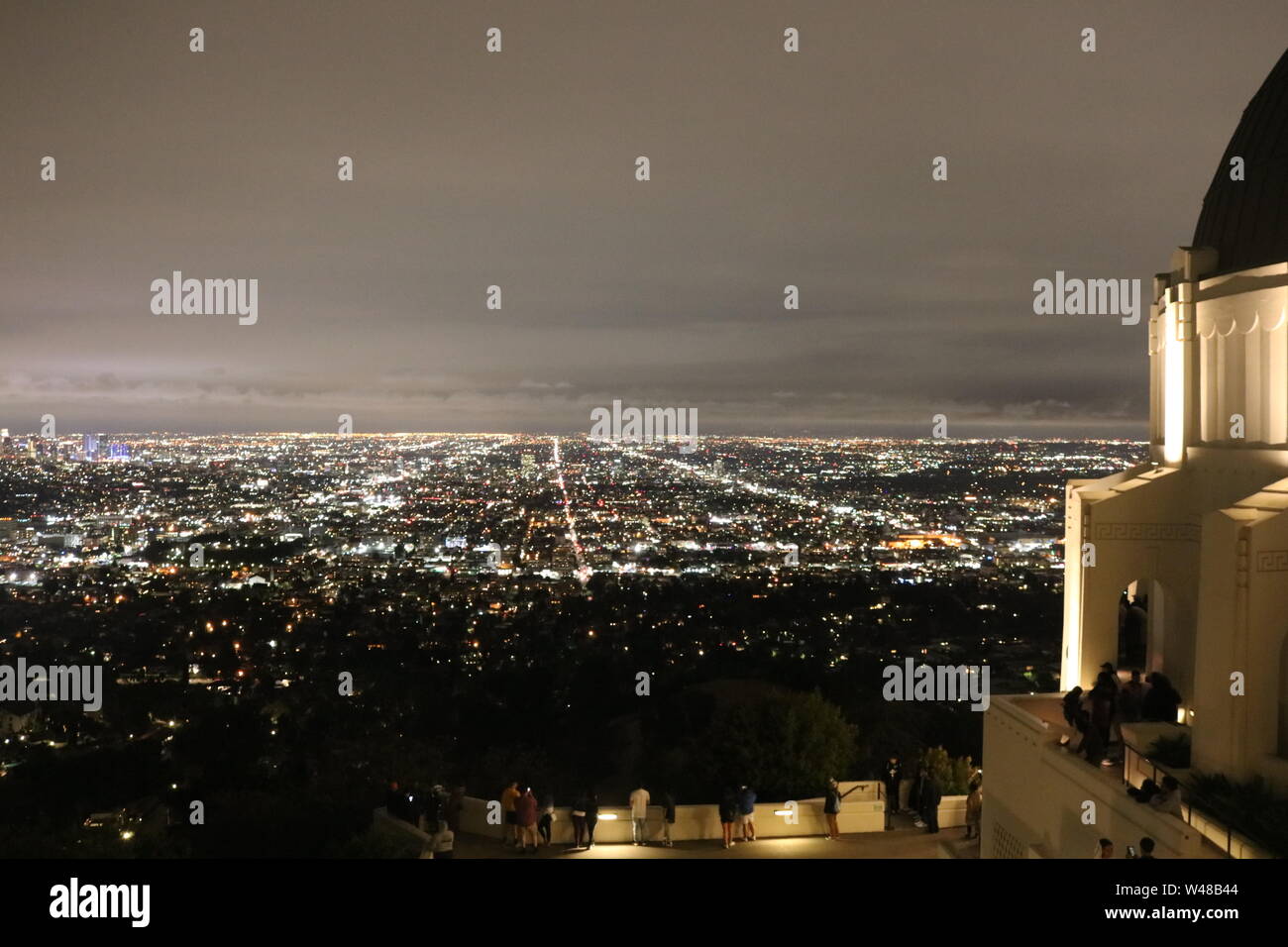 los angeles city lights at night Stock Photo Alamy