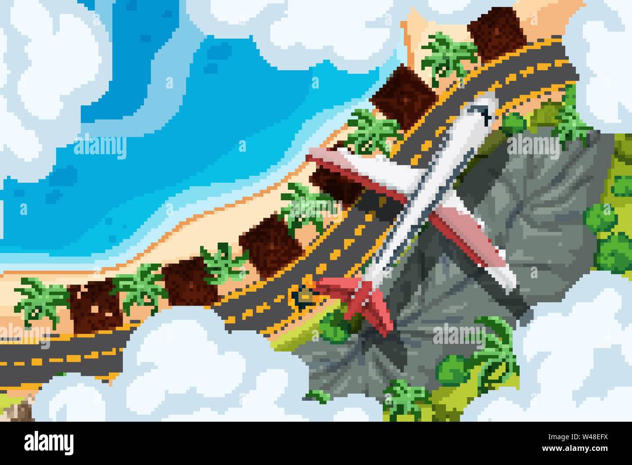 Set of aerial view scenes illustration Stock Vector Image & Art - Alamy