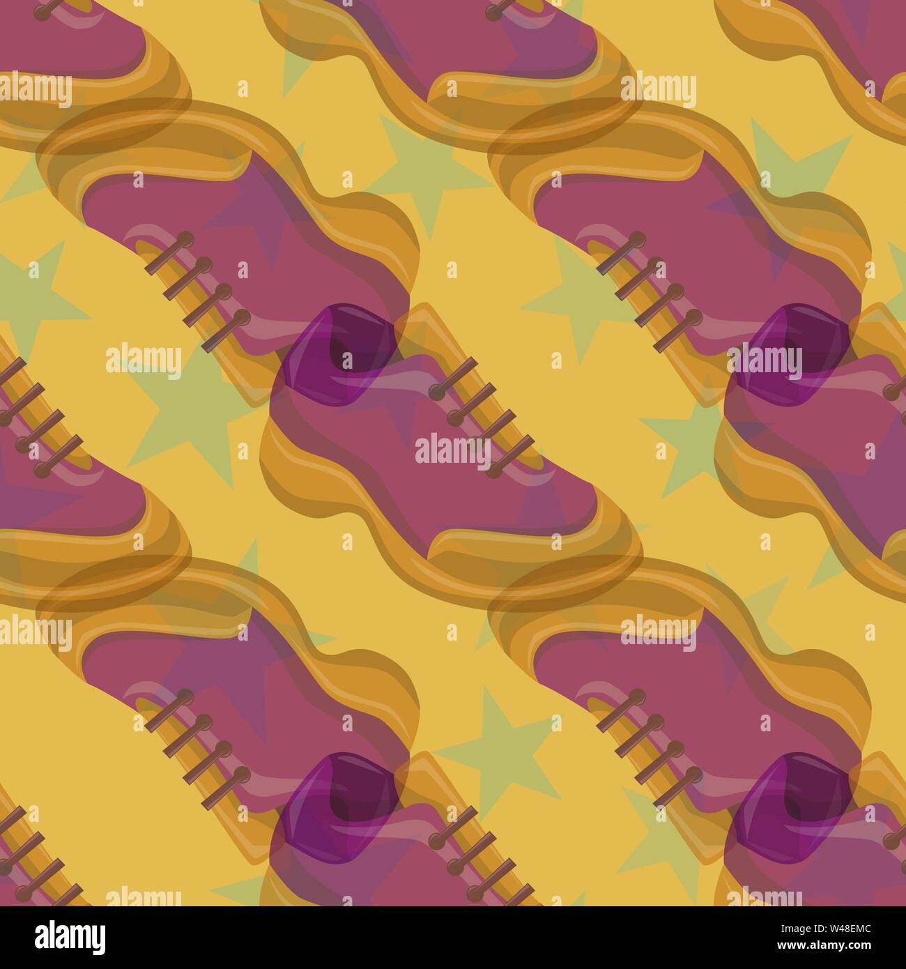 Shoes Flat Color Background Seamless Pattern Stock Vector Image & Art ...