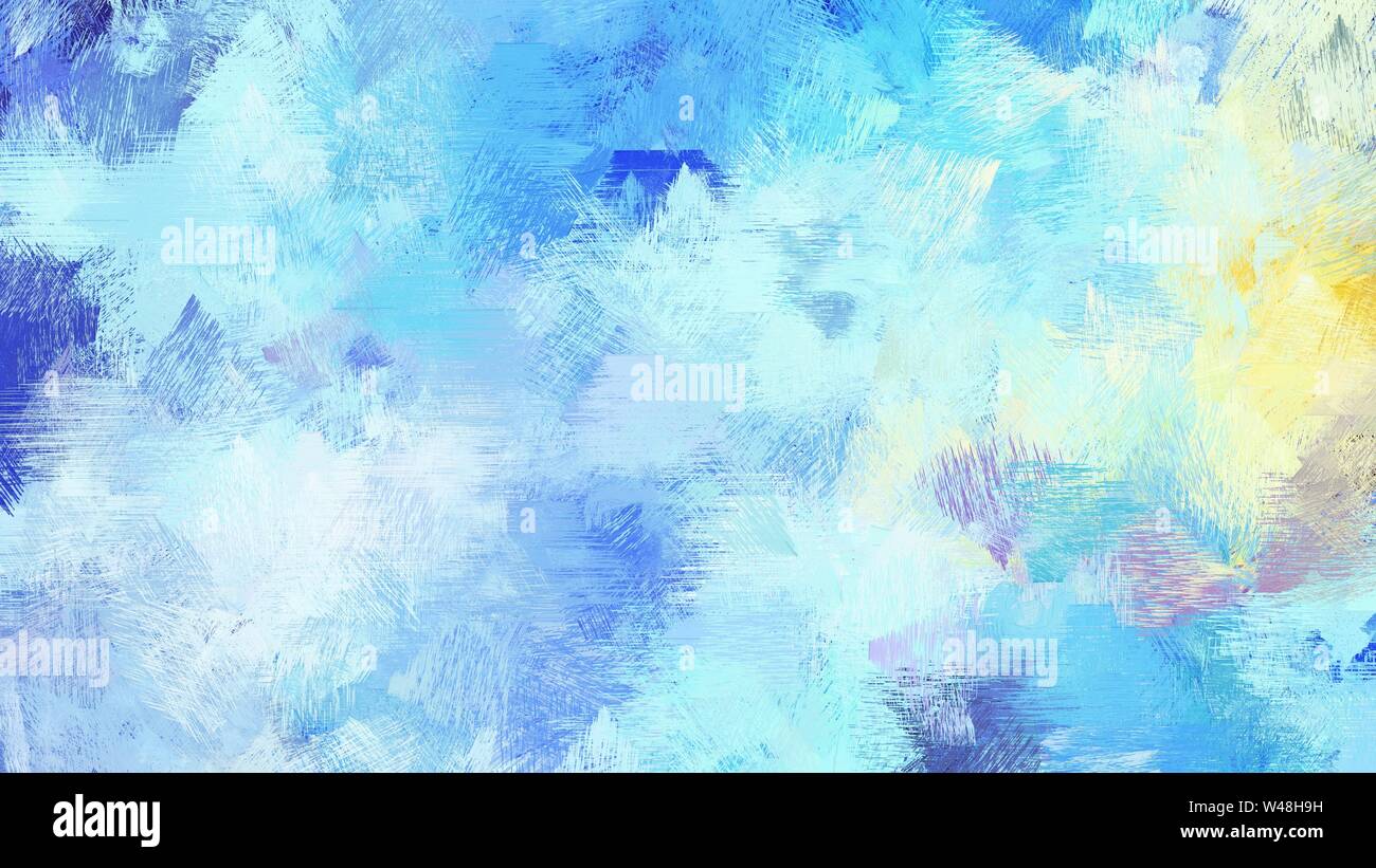 powder blue, pale turquoise and royal blue color brushed painting. use