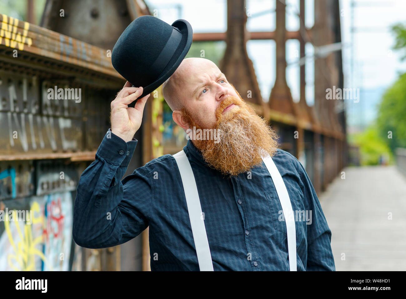 Man bald shaved head expression hi-res stock photography and images - Alamy
