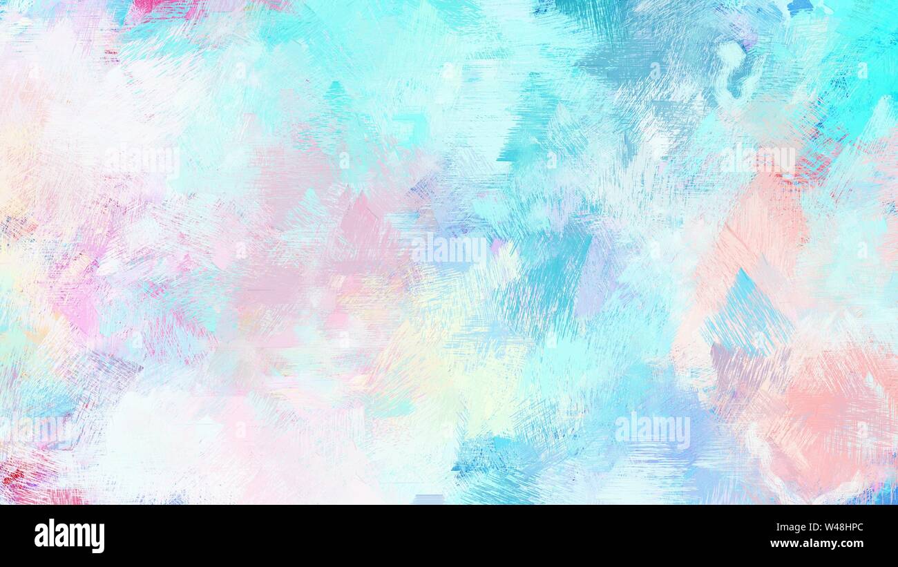 Brush Painted Background With Lavender Medium Turquoise And Baby Blue Color Stock Photo Alamy