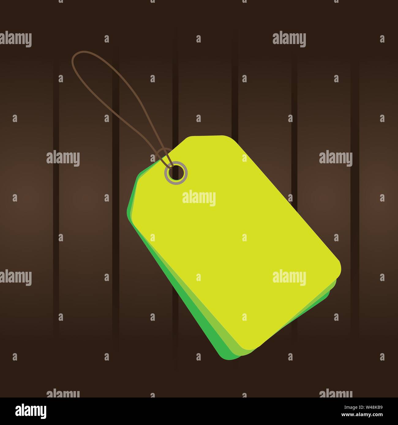 Label rectangle empty badge attached string colorful background tag ...