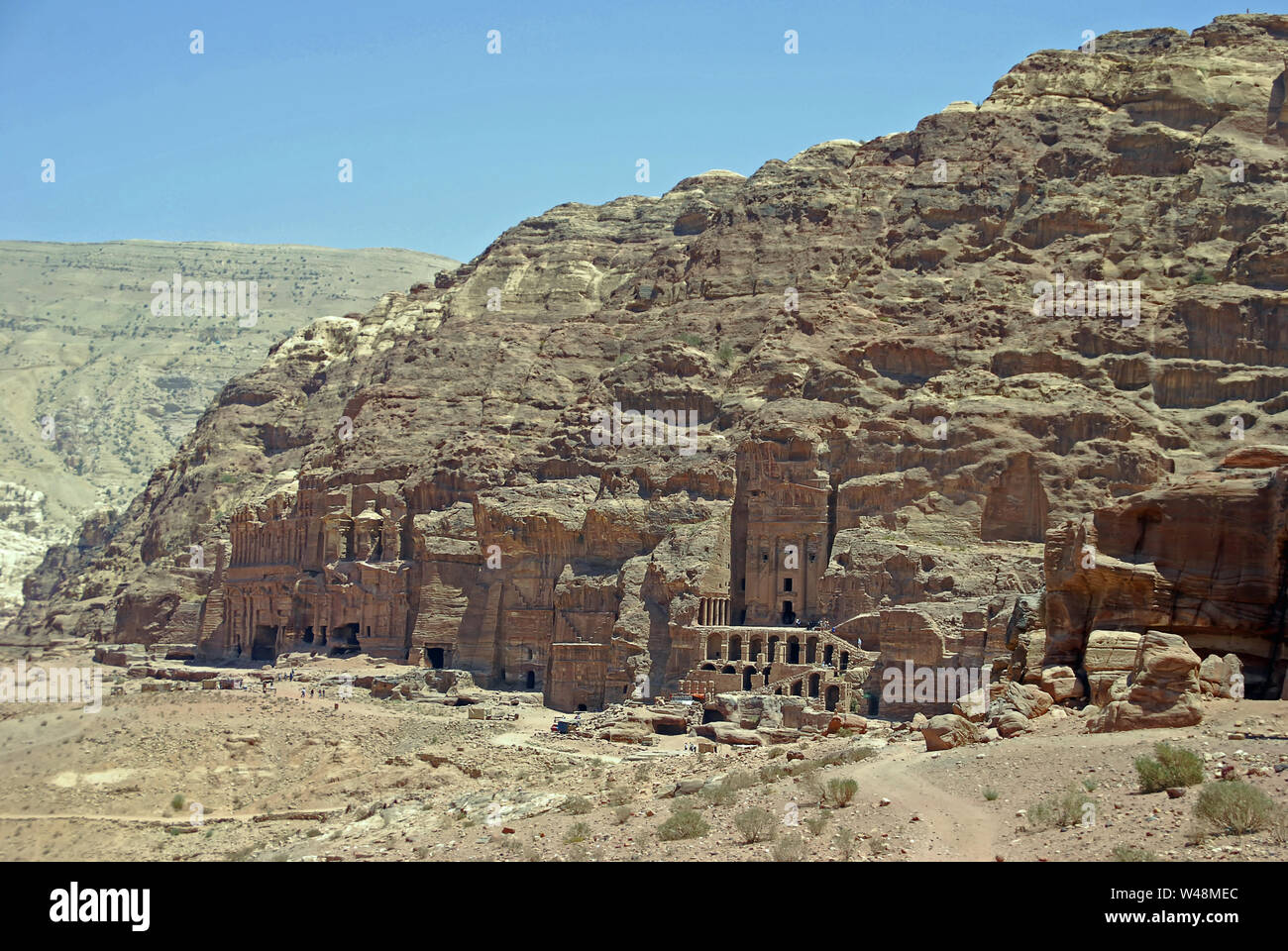 The Royal Tombs in the lost city of Petra, Jordan Stock Photo