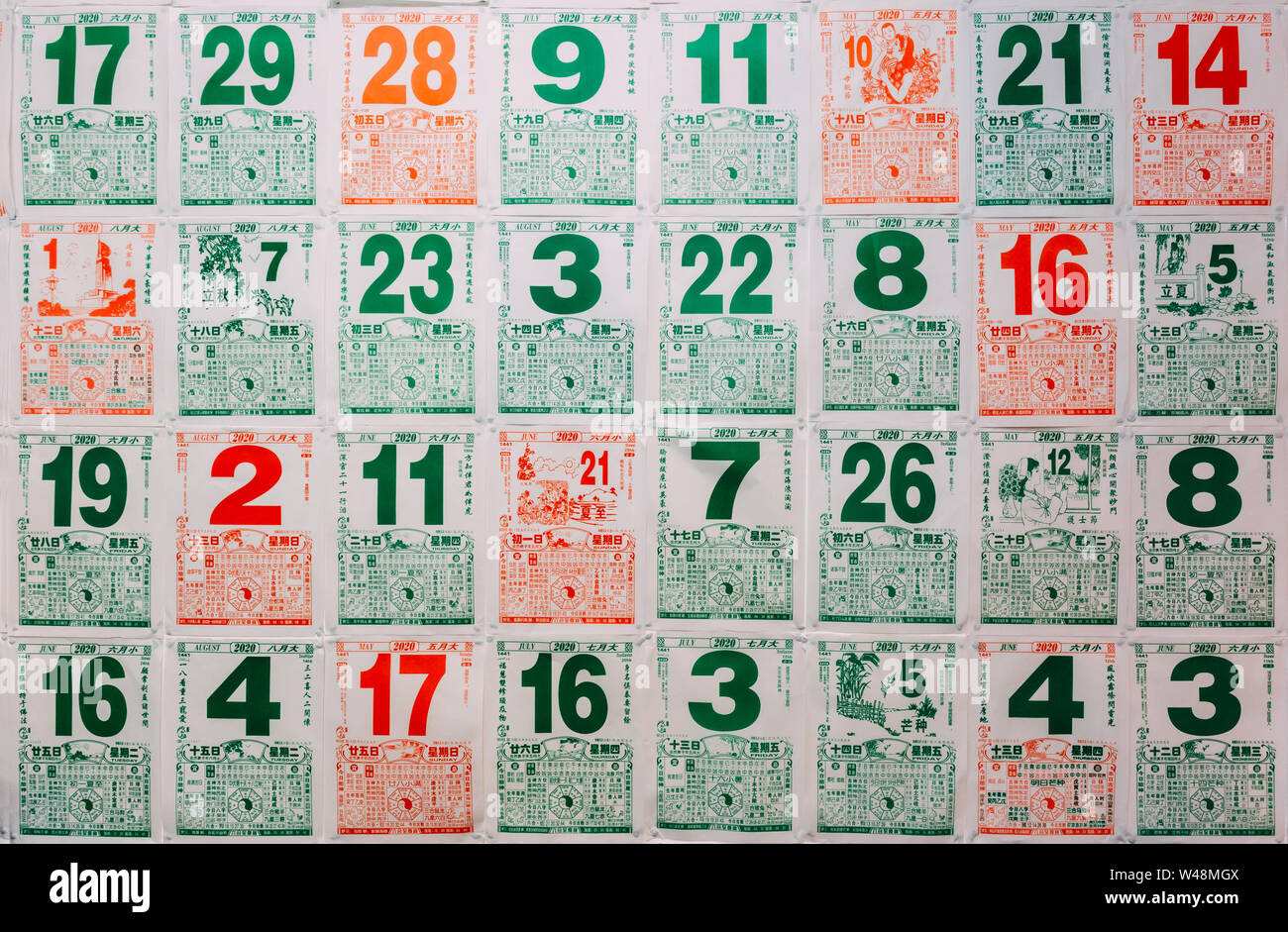Chinese calendar hi-res stock photography and images - Alamy