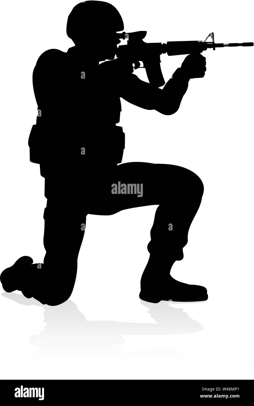 Soldier silhouette hi-res stock photography and images - Alamy