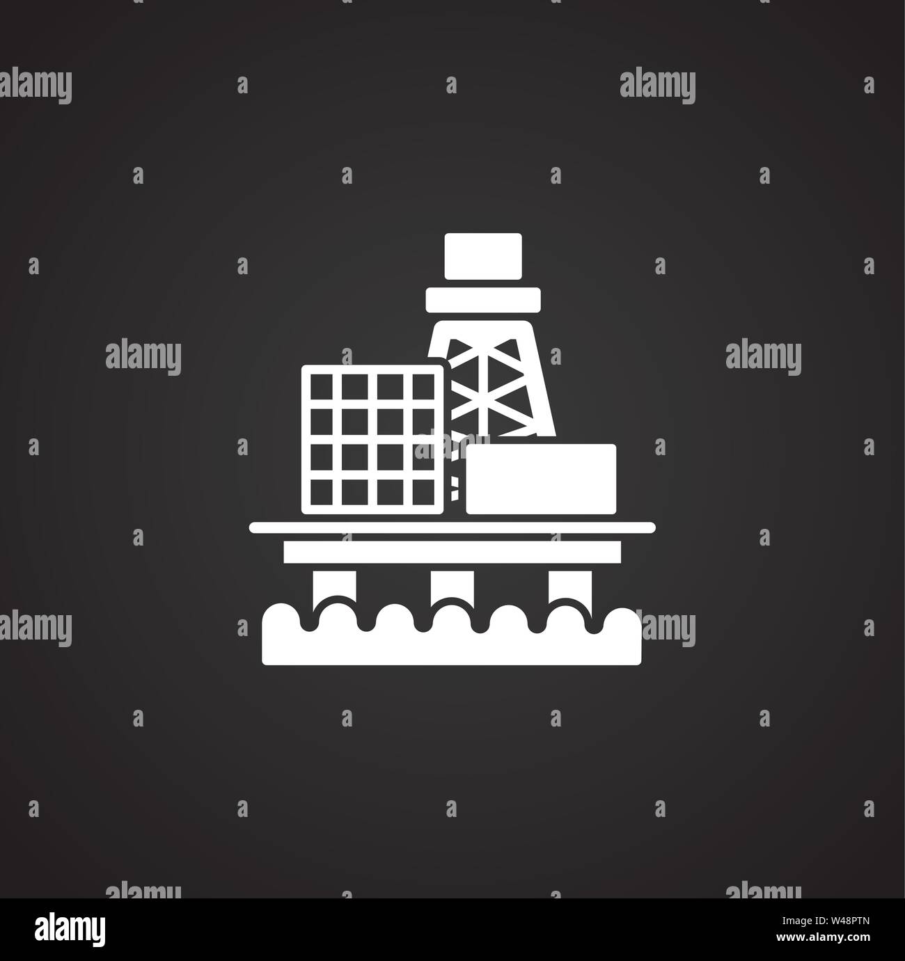 Oil rig related icon on background for graphic and web design. Simple ...