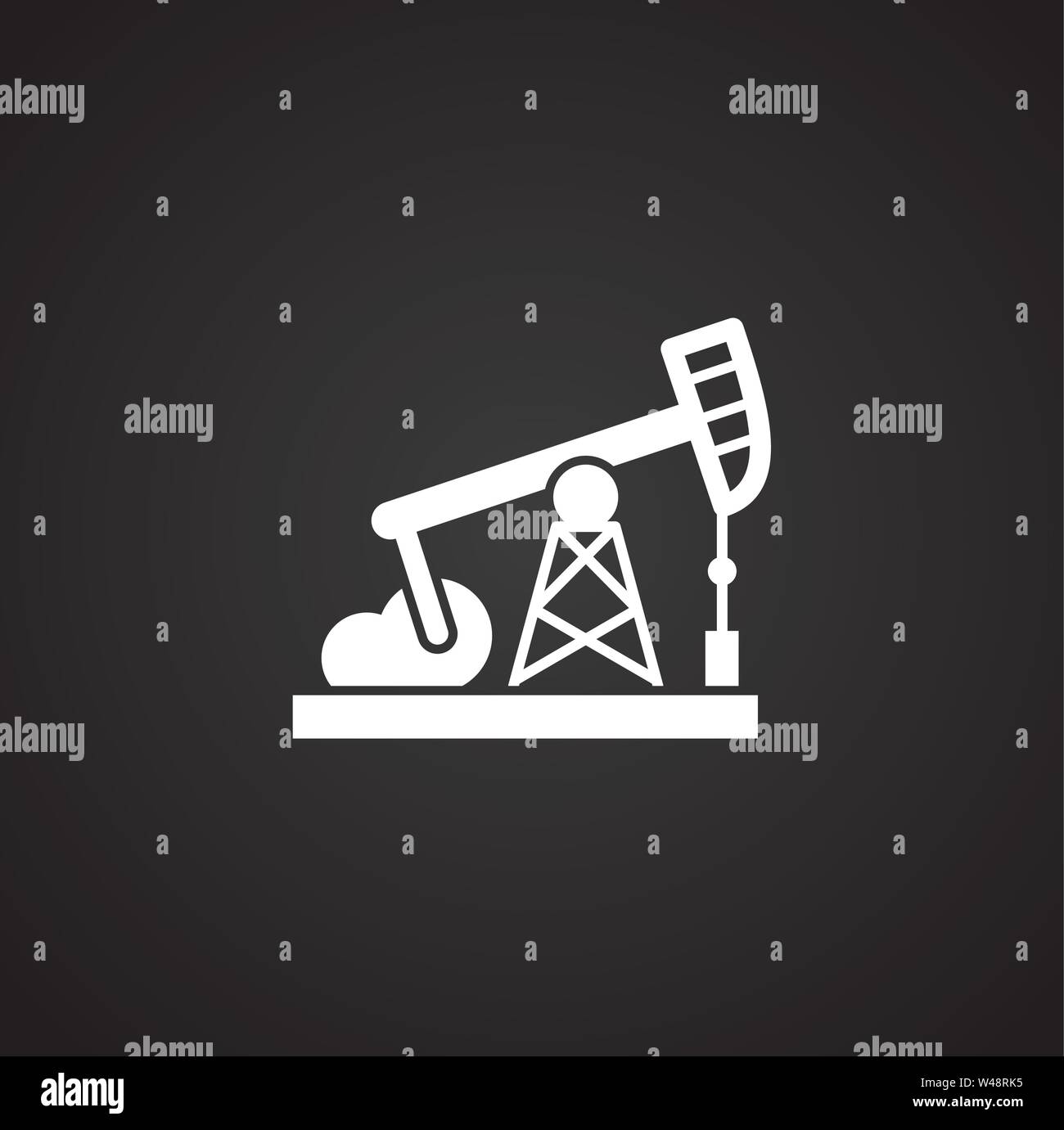 Oil rig related icon on background for graphic and web design. Simple ...