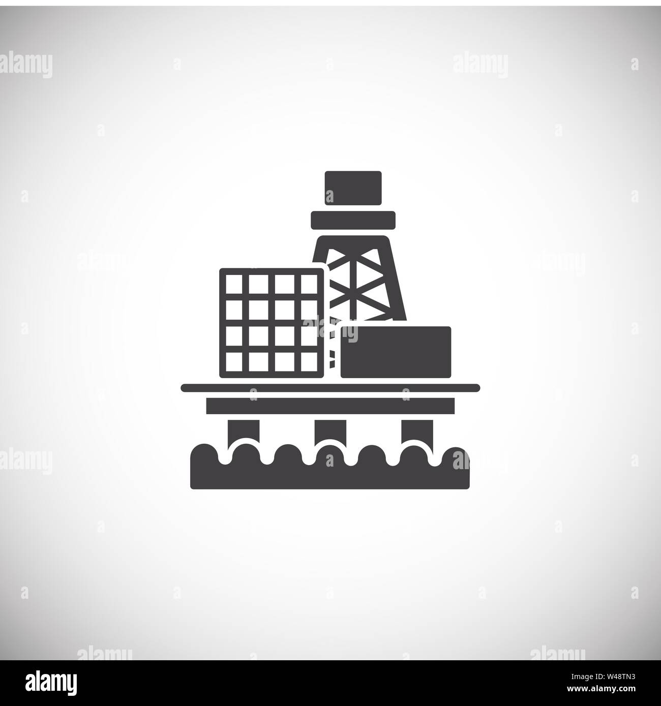 Oil rig related icon on background for graphic and web design. Simple ...