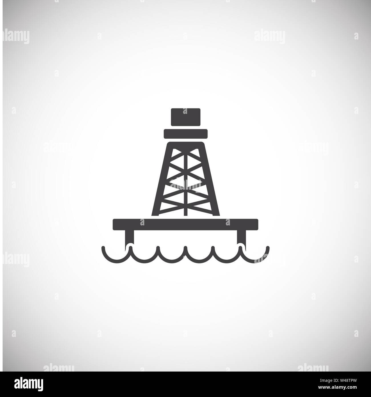 Oil rig related icon on background for graphic and web design. Simple ...