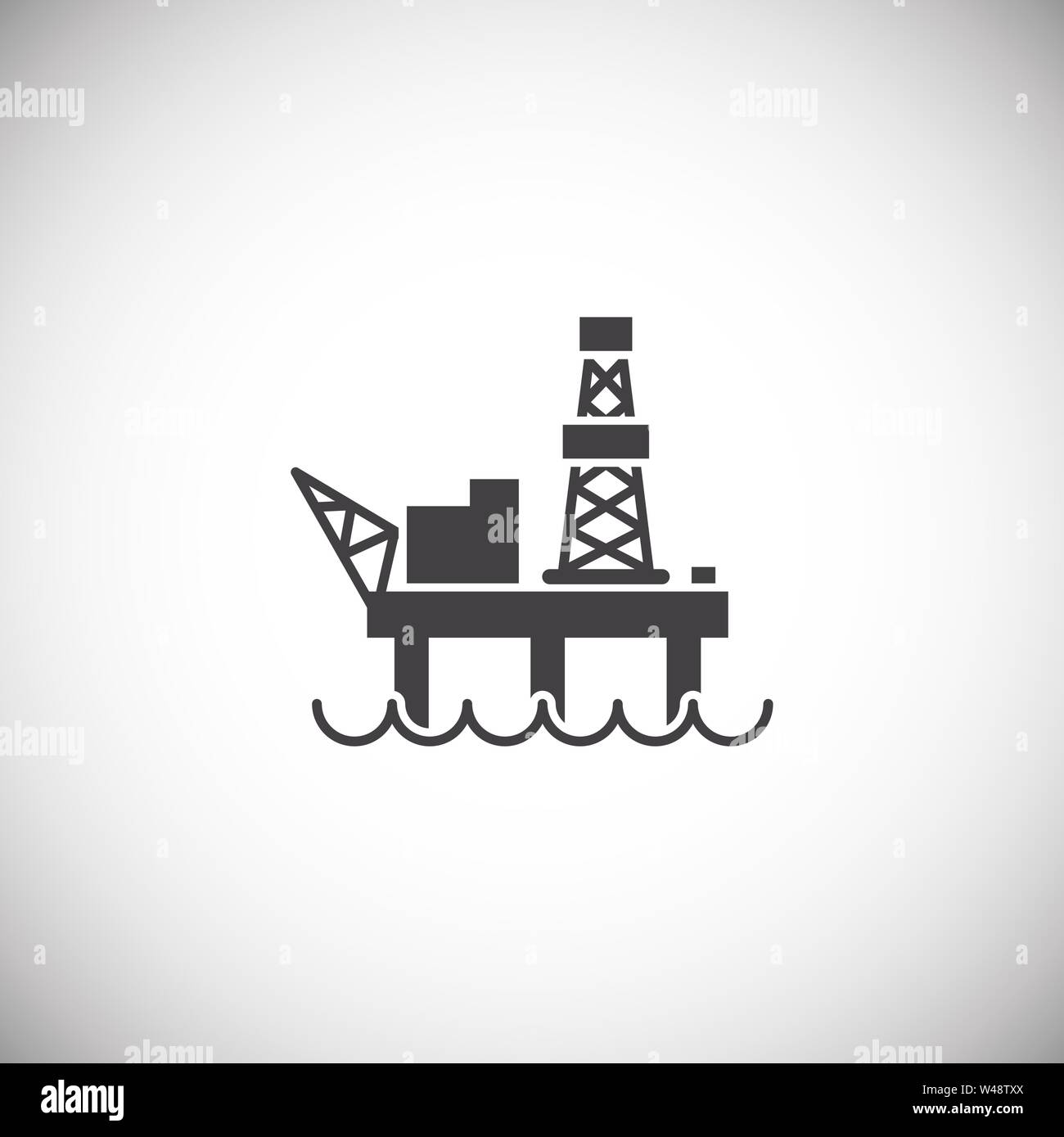Oil rig related icon on background for graphic and web design. Simple ...