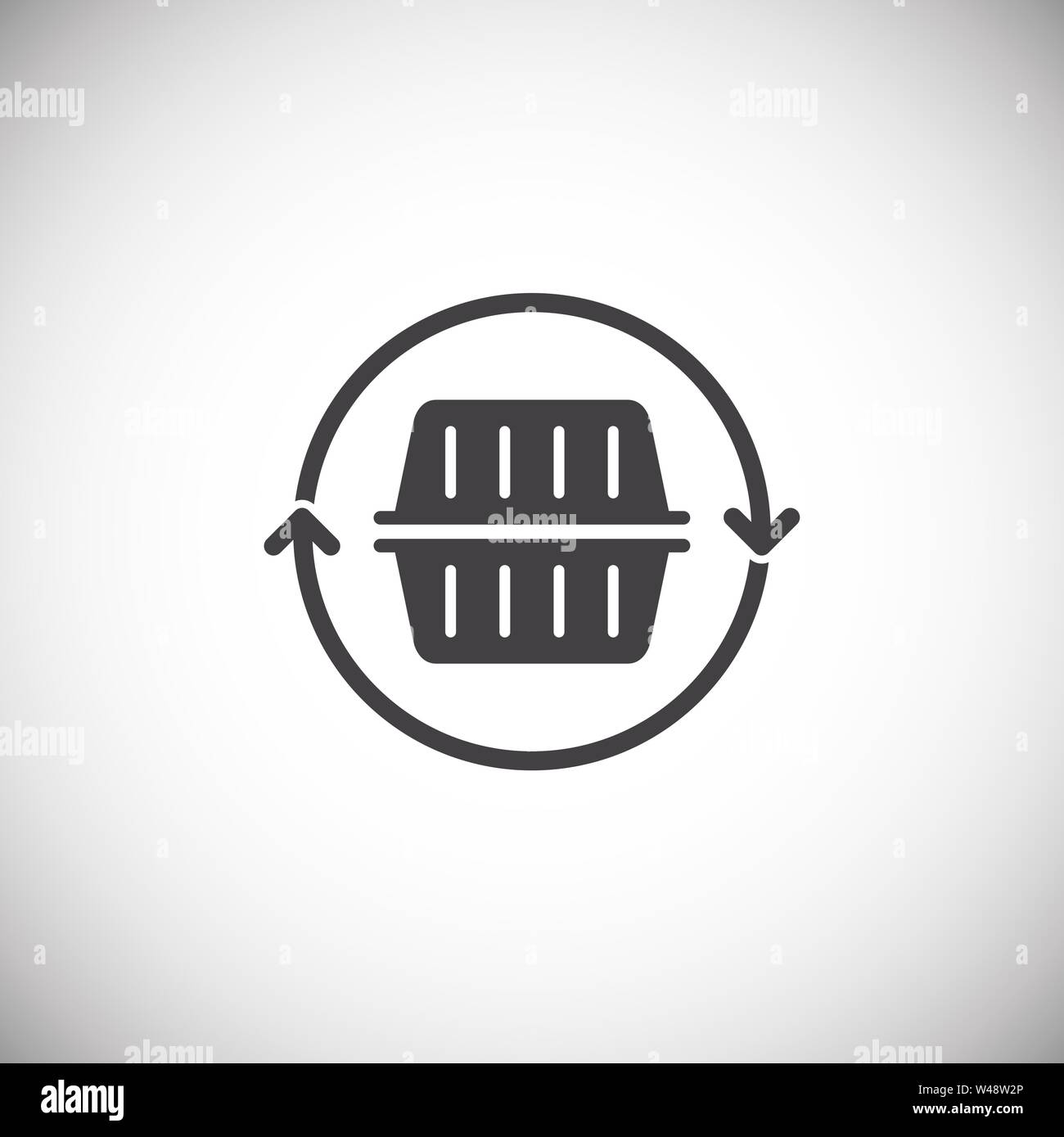 Plastic related icon on background for graphic and web design. Simple illustration. Internet concept symbol for website button or mobile app. Stock Vector