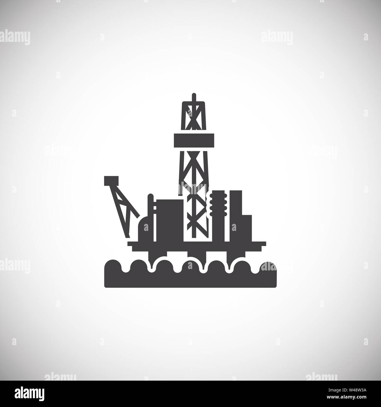Oil rig related icon on background for graphic and web design. Simple ...