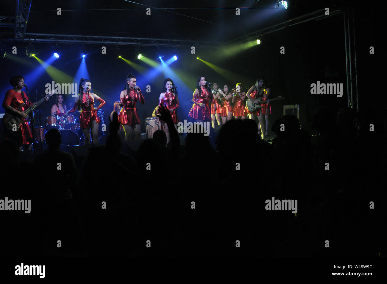 Members of Los Aldeanos, an underground Rap Cubano music group, perform  during a private concert held in Nuevo Vedado, Havana, Cuba Stock Photo -  Alamy