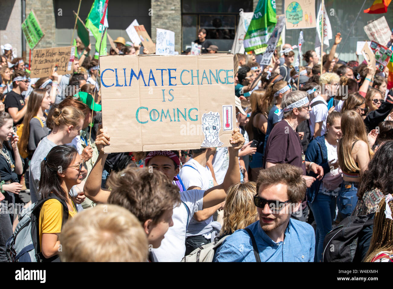 First international climate protection demonstration, climate strike ...