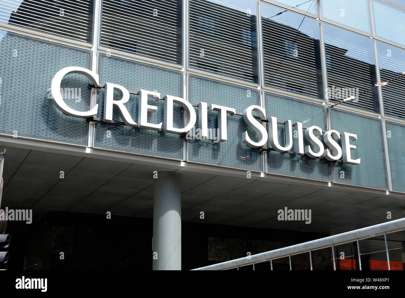 A Logo Of Credit Suisse Basel Switzerland Stock Photo Alamy