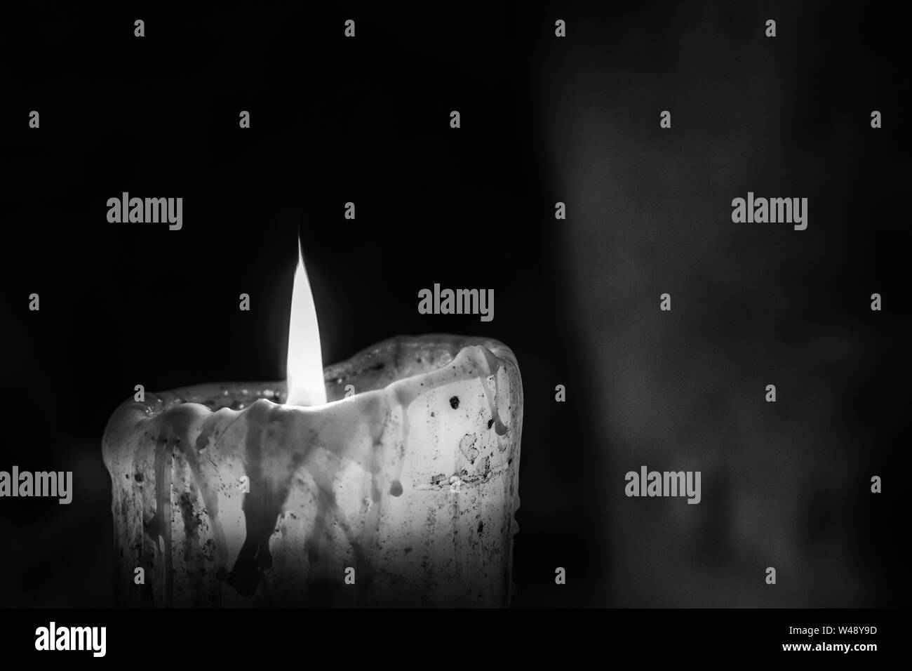 Candle light, used before the electric current spreads Stock Photo Alamy