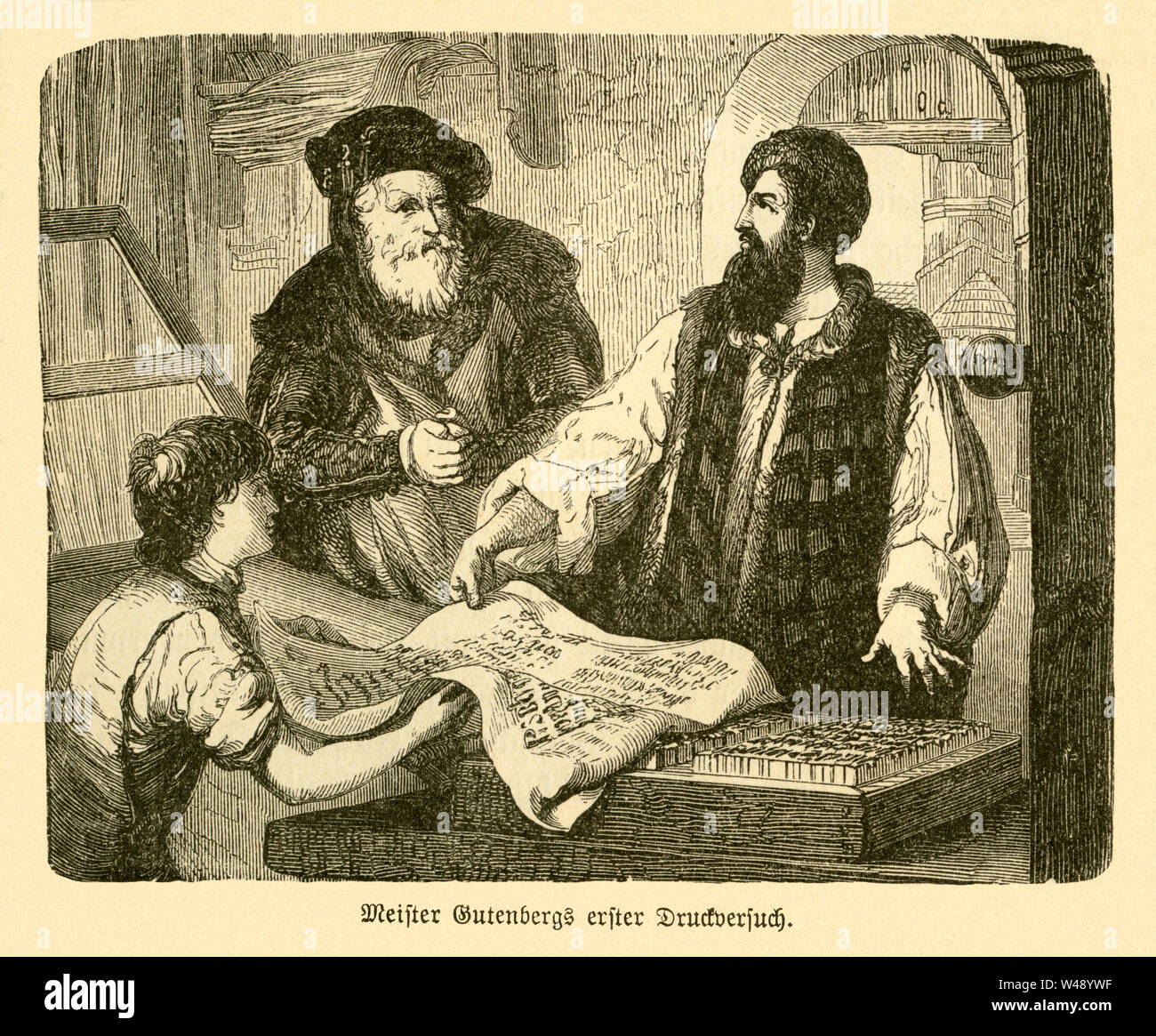 Johannes gutenbergs printing press hires stock photography and images