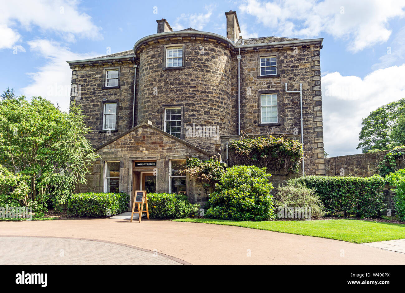 Inverleith House with Entrance t Royal Botanic Garden Edinburgh Scotland UK Stock Photo