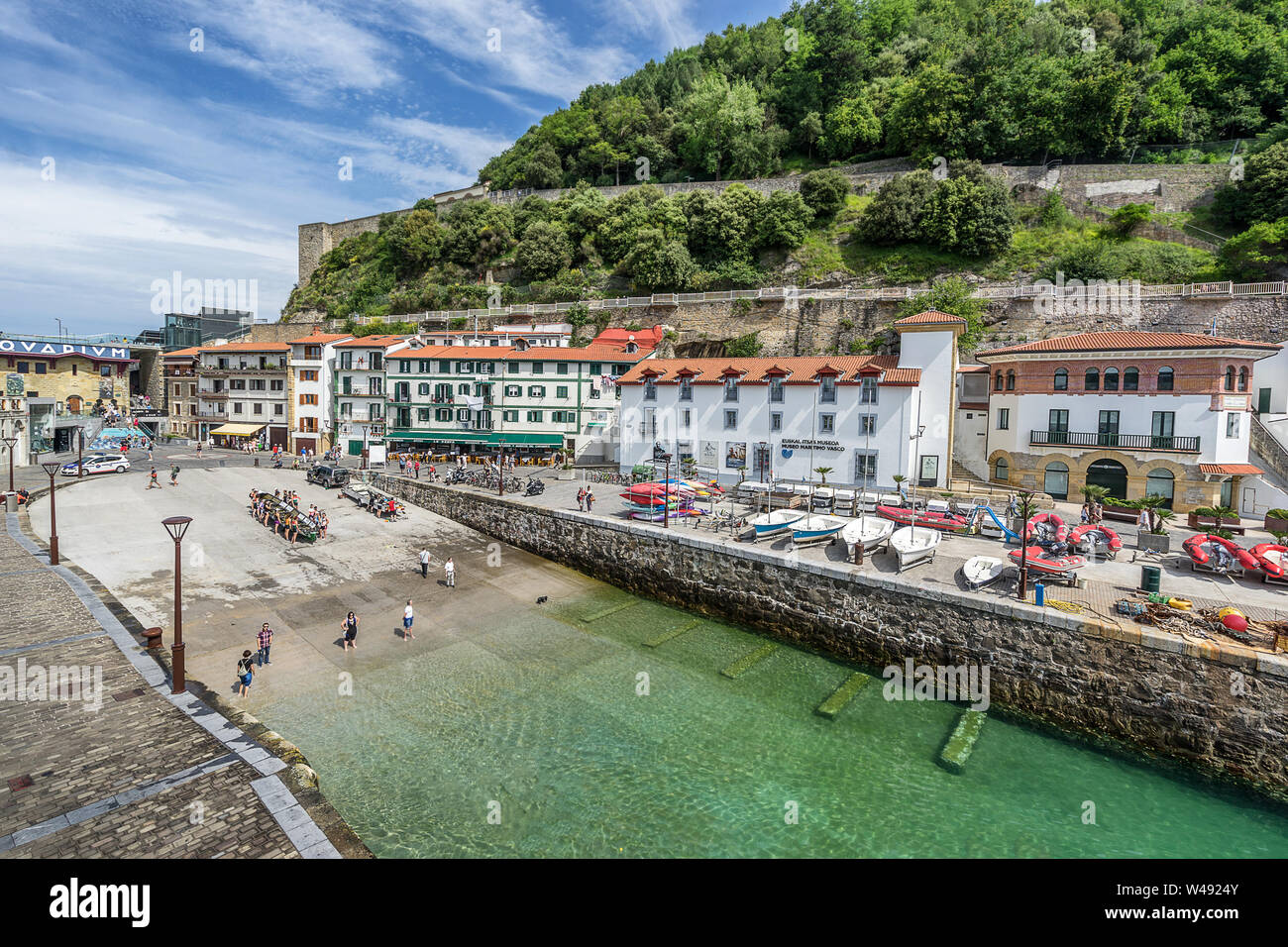 San Sebastian harbour in the Basque Country Spain Stock Photo