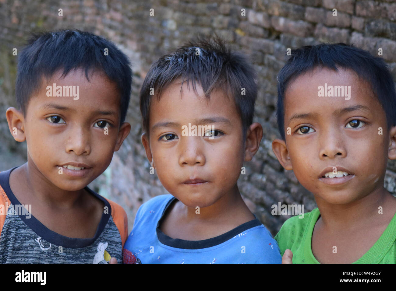 Gowa, Indonesia, 21th July 2019, The faces of children who remain in school despite their poor economic conditions living in the Benteng Somba Opu area, Gowa Regency, Credit: Herwin Bahar/Alamy Live News Stock Photo