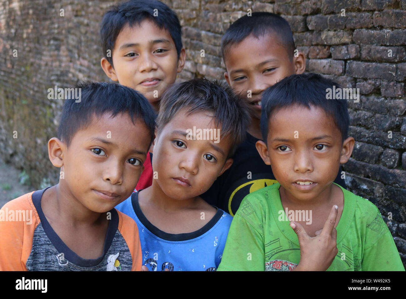 Gowa, Indonesia, 21th July 2019, The faces of children who remain in school despite their poor economic conditions living in the Benteng Somba Opu area, Gowa Regency, Credit: Herwin Bahar/Alamy Live News Stock Photo