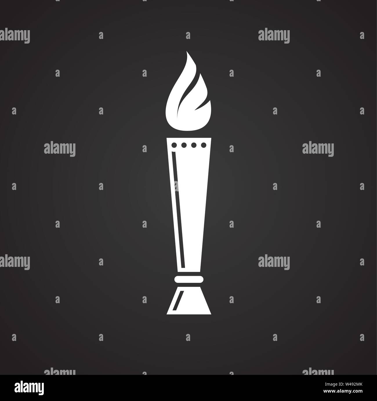 Torch icon on background for graphic and web design. Simple ...