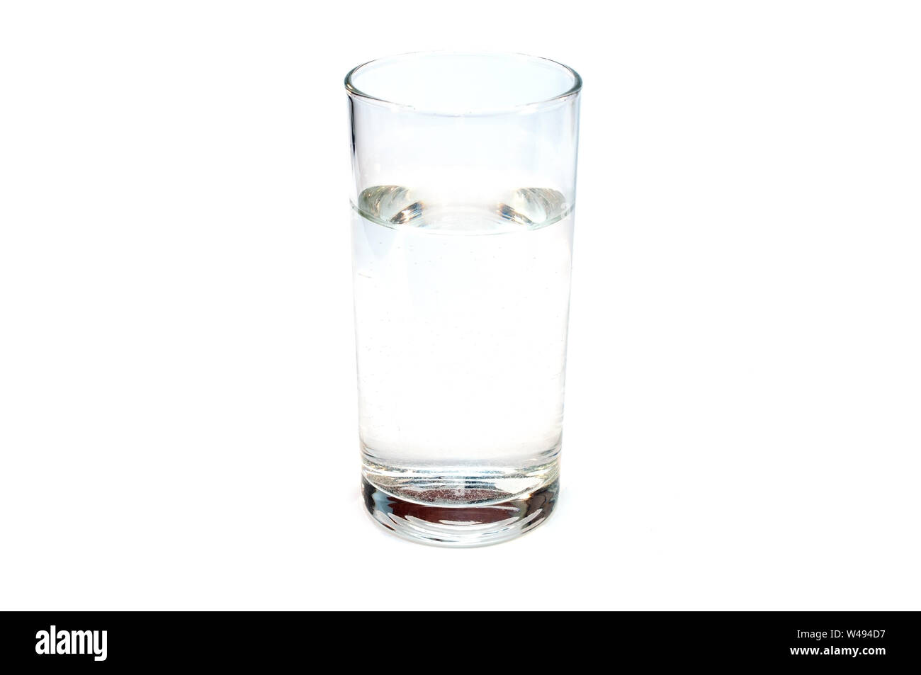 Stackpn clear clear water isolated on a white Stock Photo