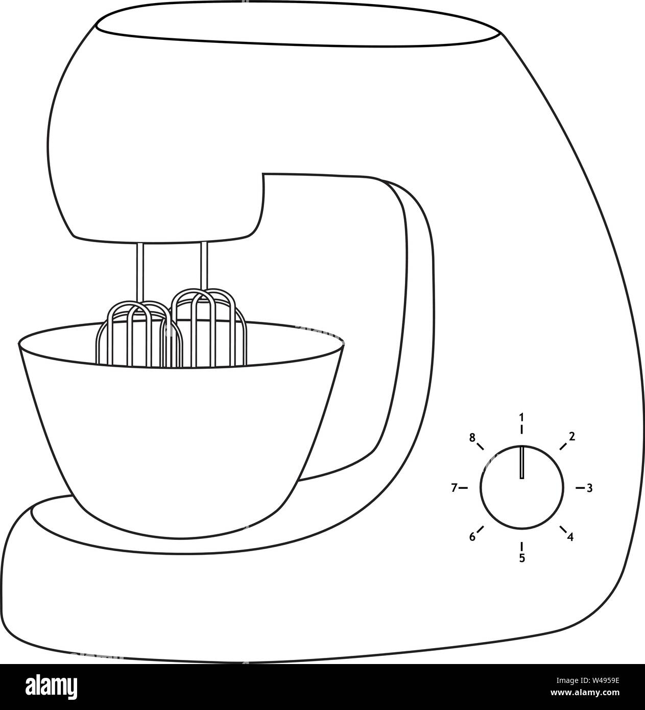 Stand mixer icon. Outline illustration Stock Vector Image & Art - Alamy