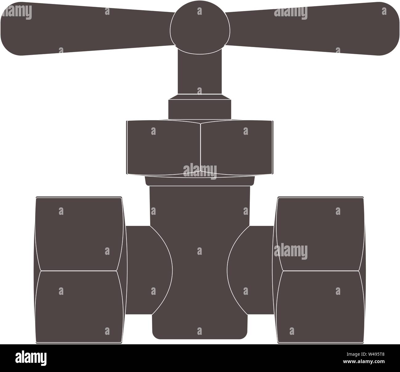 Black pipe connector with valve Stock Vector Image & Art Alamy