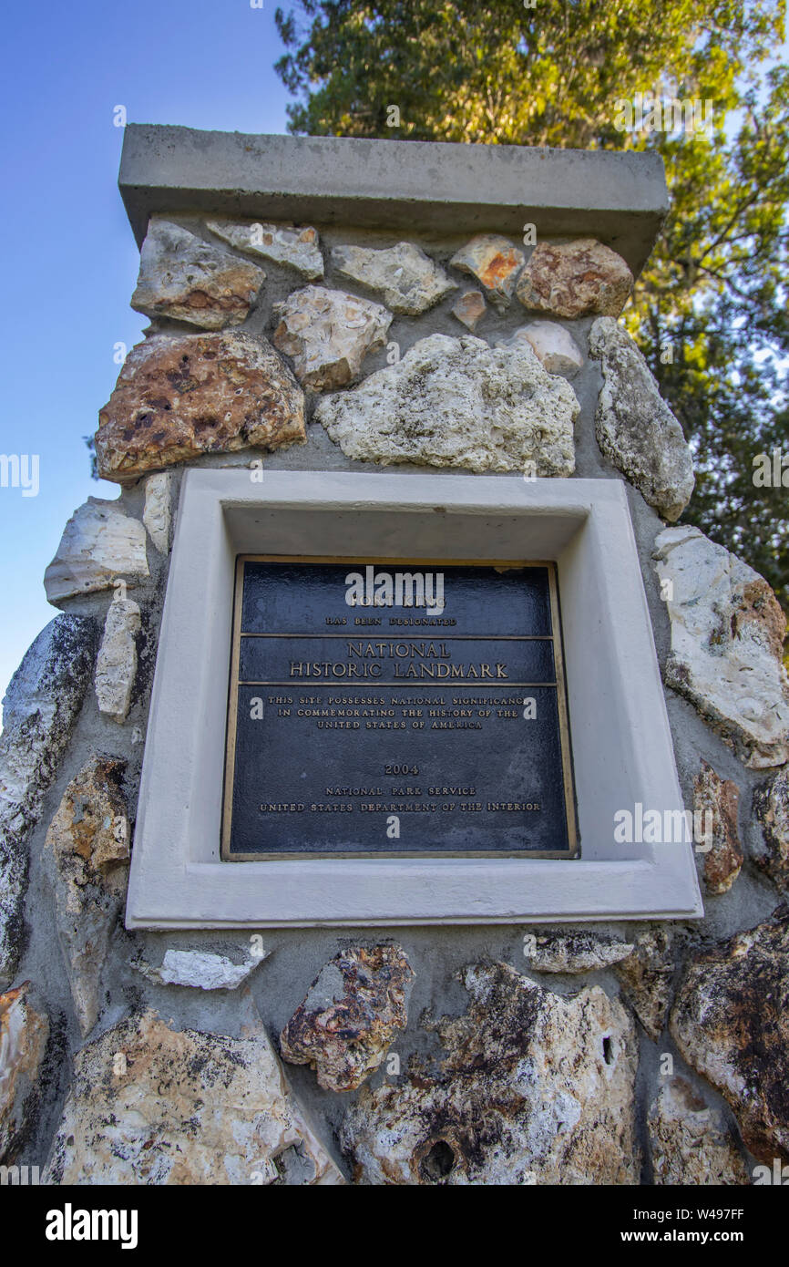Historic marker at the Reconstruction of historic Fort King, Ocala