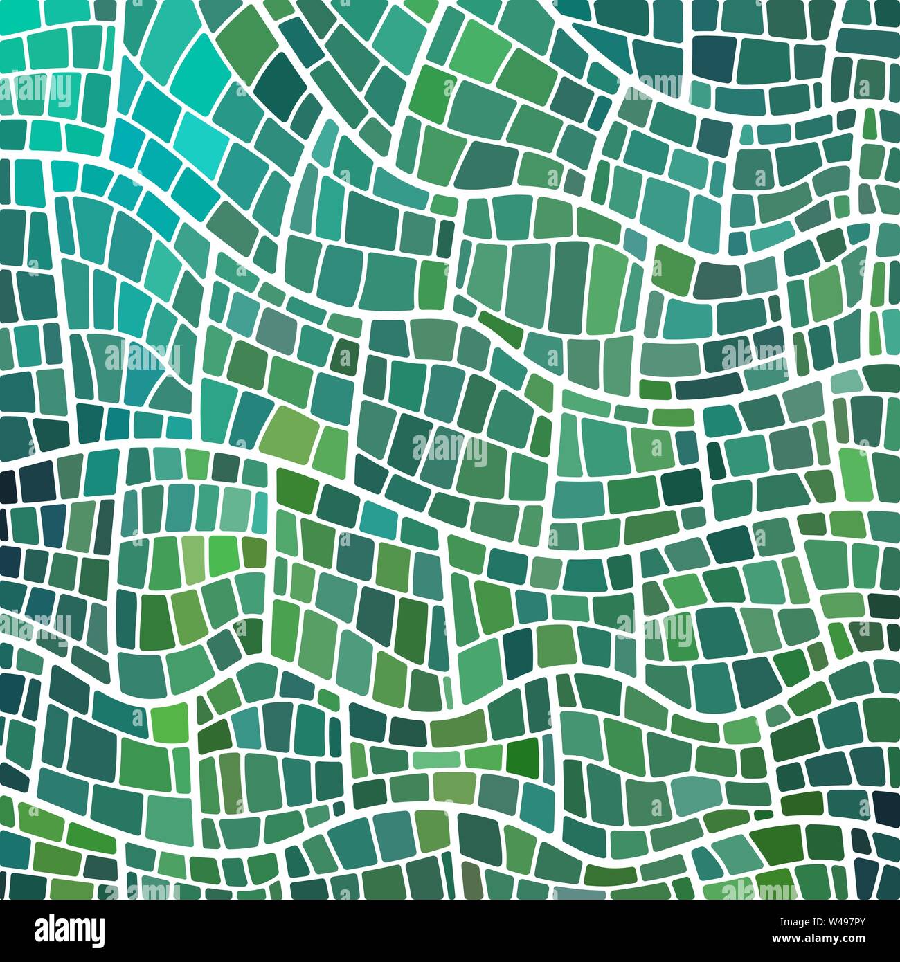 abstract vector stained-glass mosaic background - green and blue Stock ...