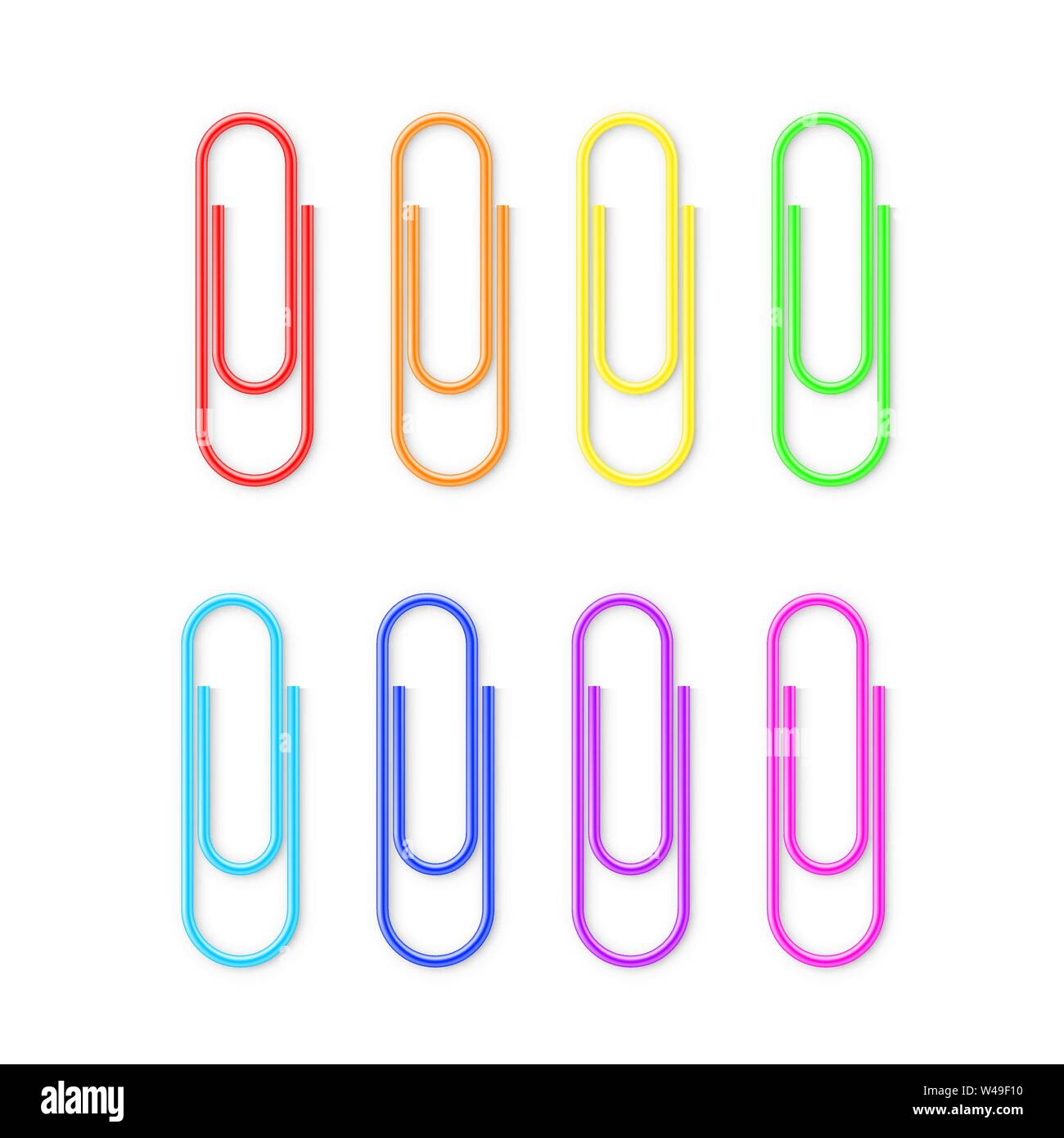Paperclip icon set Cut Out Stock Images Pictures Alamy
