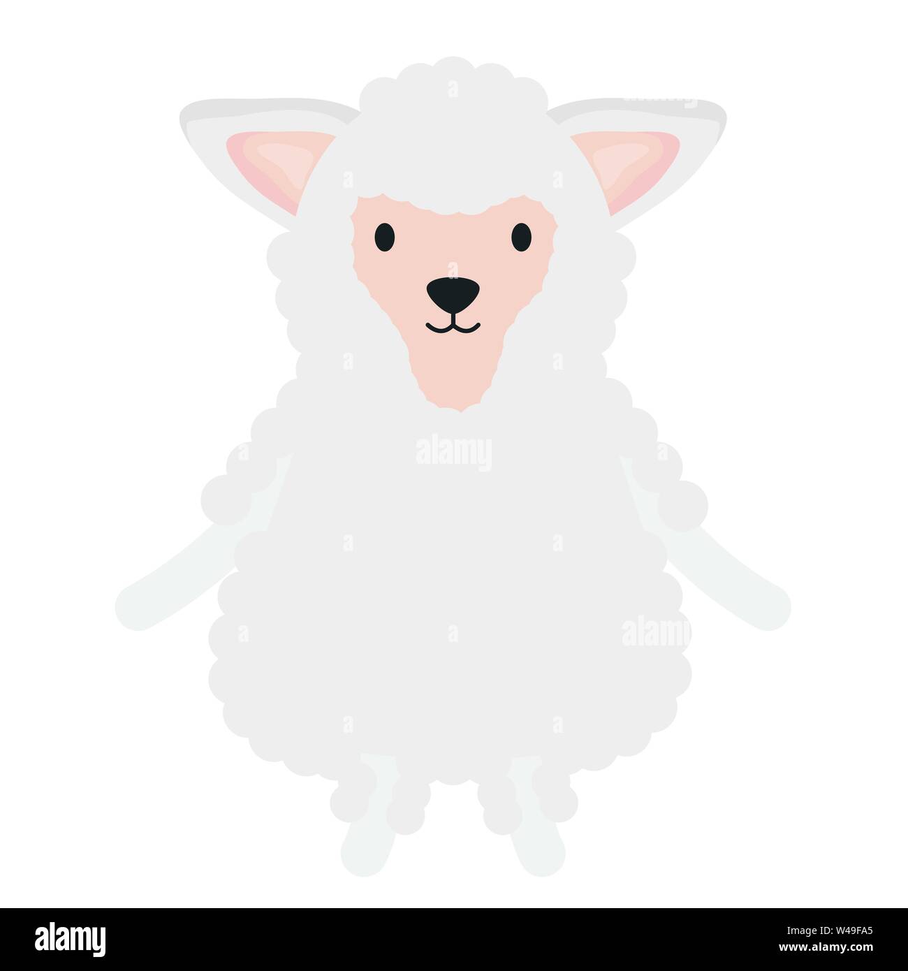 cute sheep childish character vector illustration design Stock Vector ...