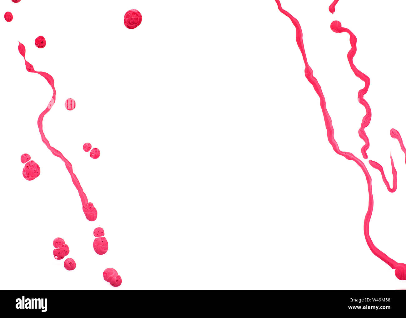 Curly Red Line Abstract red curly lines on white background Stock Photo - Alamy