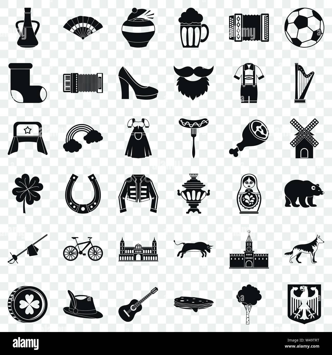 Europe icons set, simple style Stock Vector Image & Art - Alamy