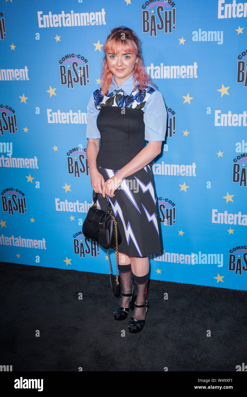 San Diego, USA. 20th July, 2019. Maisie Williams attends the annual San Diego Comic-Con bash at FLOAT in the Hard Rock Hotel on July 20th 2019. Credit: Tony Forte/Media Punch/Alamy Live News Stock Photo