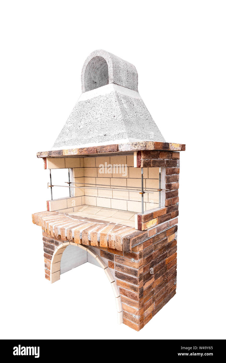 Unused Barbecue Open Fireplace For Cookout Food. Party Family Place ...