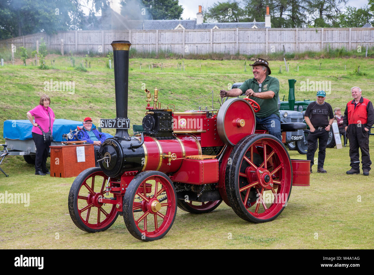 Grantown East, UK. 21 July 2019. The first steam rally held at Grantown  East, Morayshire, UK proved popular with a steam engine and vintage  enthusiasts as well as spectators. Picture of DAVIE