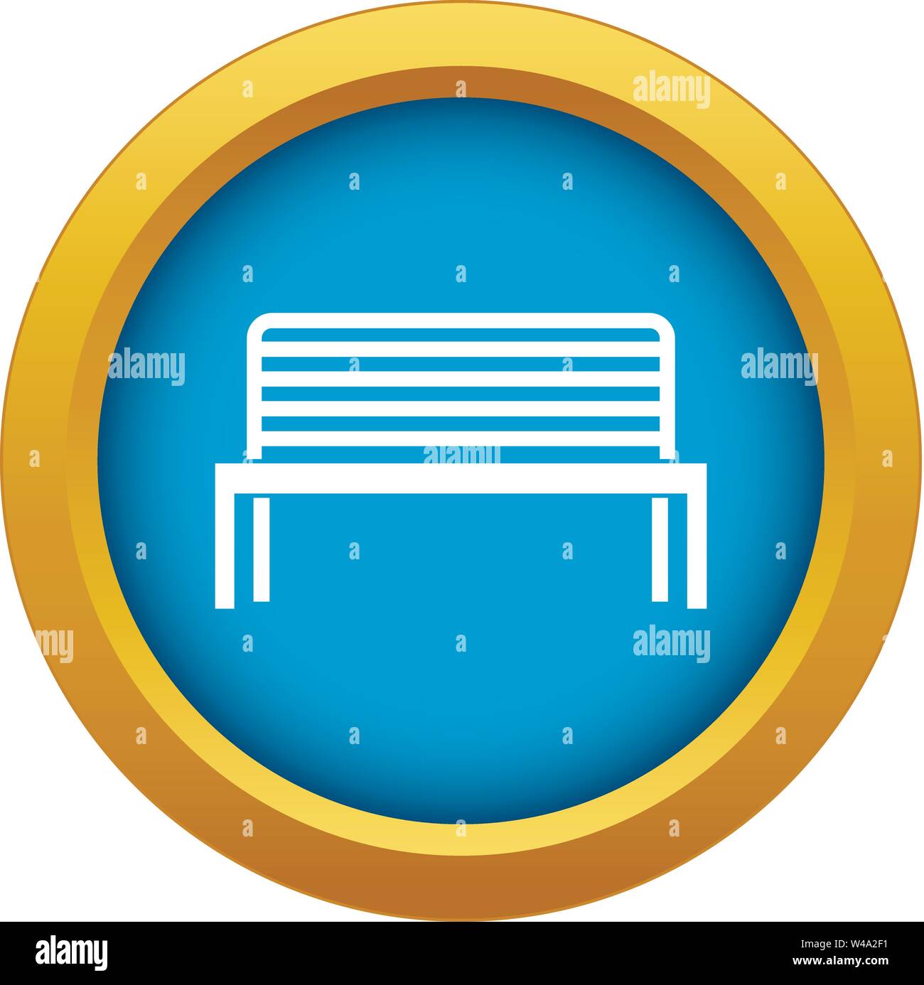 Bench icon blue vector isolated Stock Vector Image & Art - Alamy