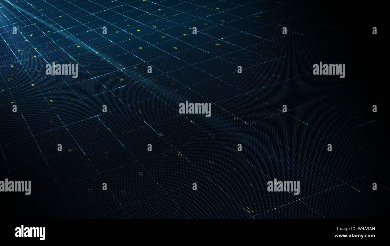 Abstract digital technology background concept. Motion of digital data ...