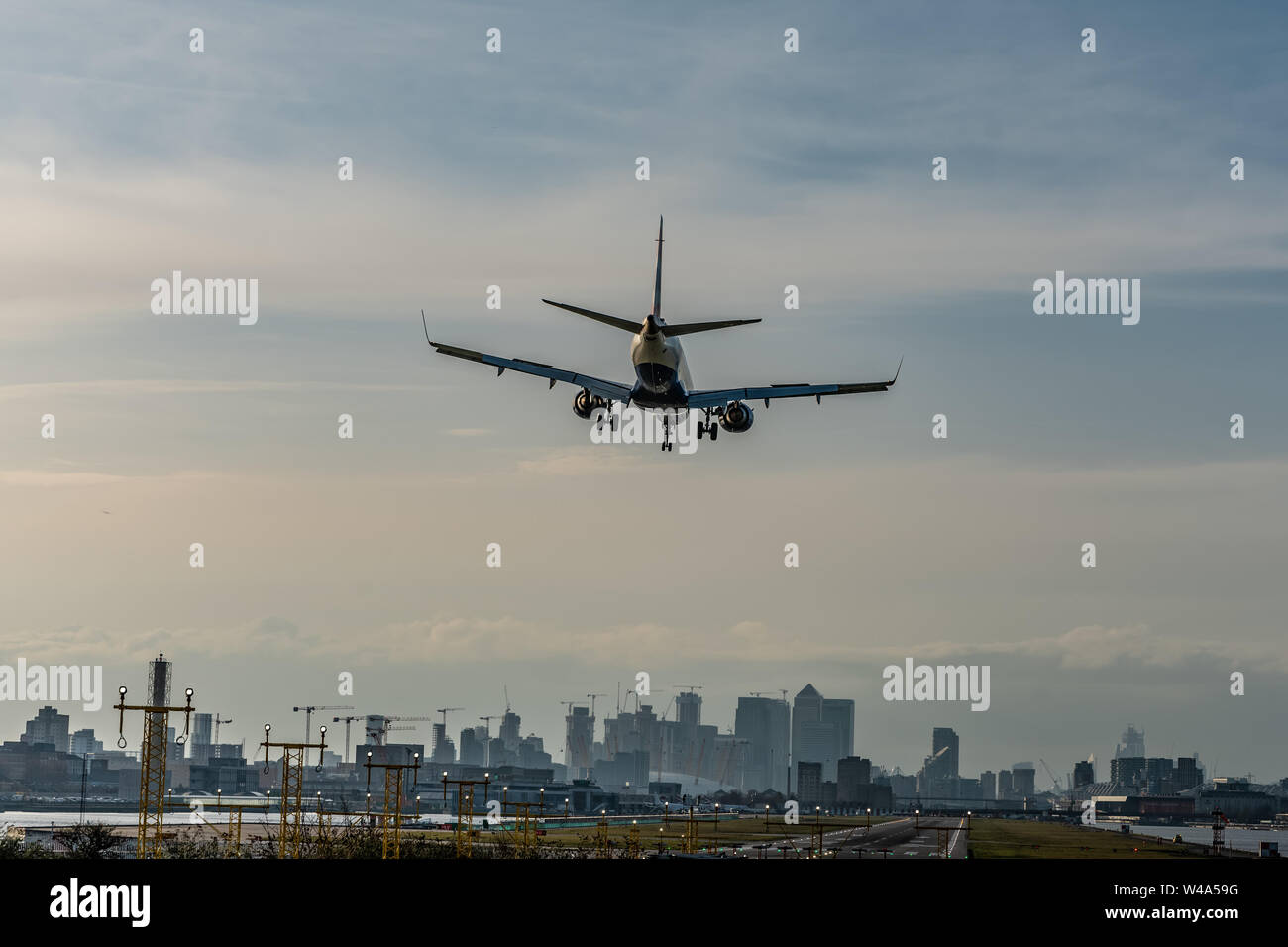London, UK - 17, February 2019: BA CityFlyer a wholly owned subsidiary airline of British Airways based in Manchester England, aircraft type Embraer E Stock Photo