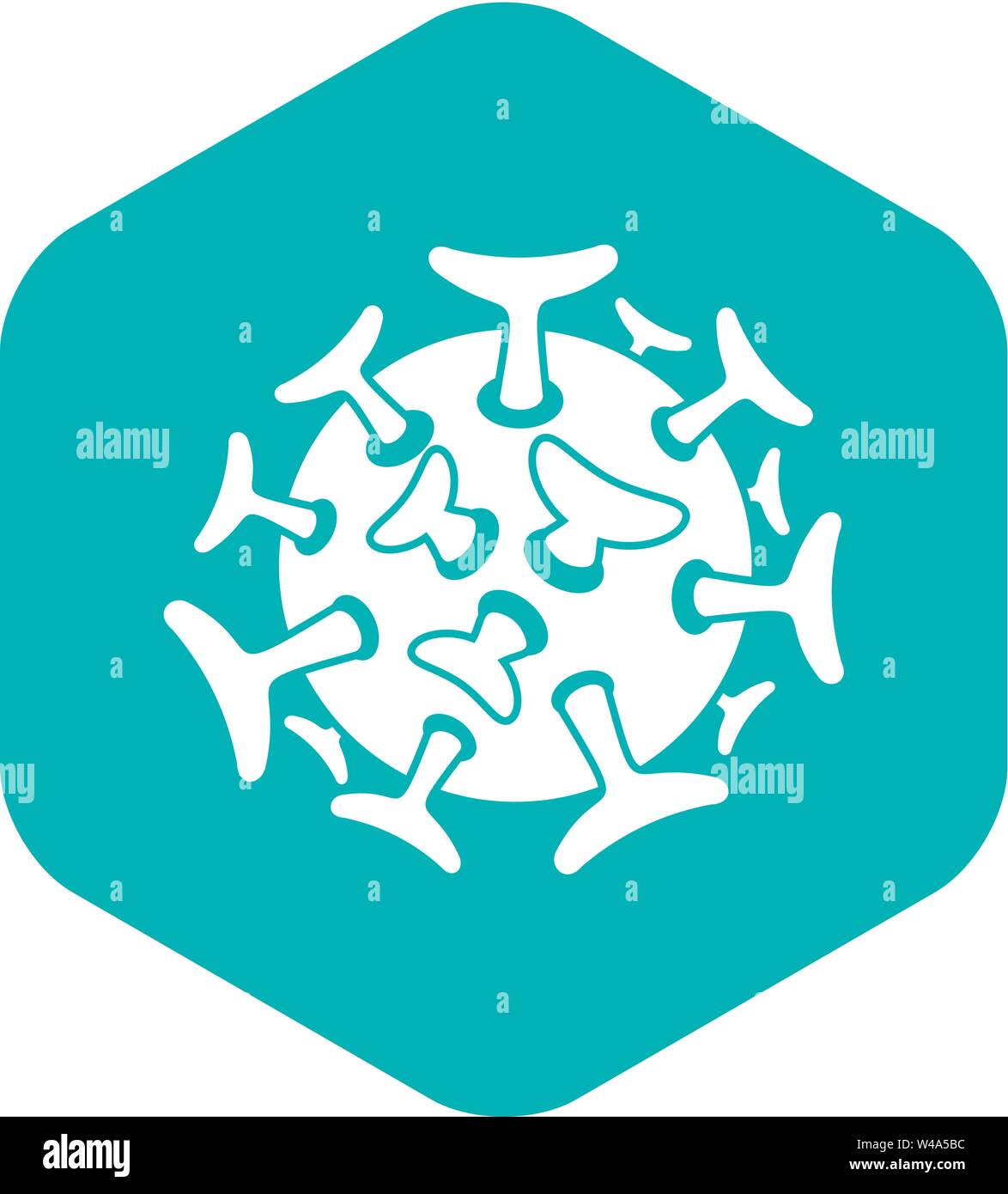 Round viral bacteria icon, simple style Stock Vector Image & Art - Alamy