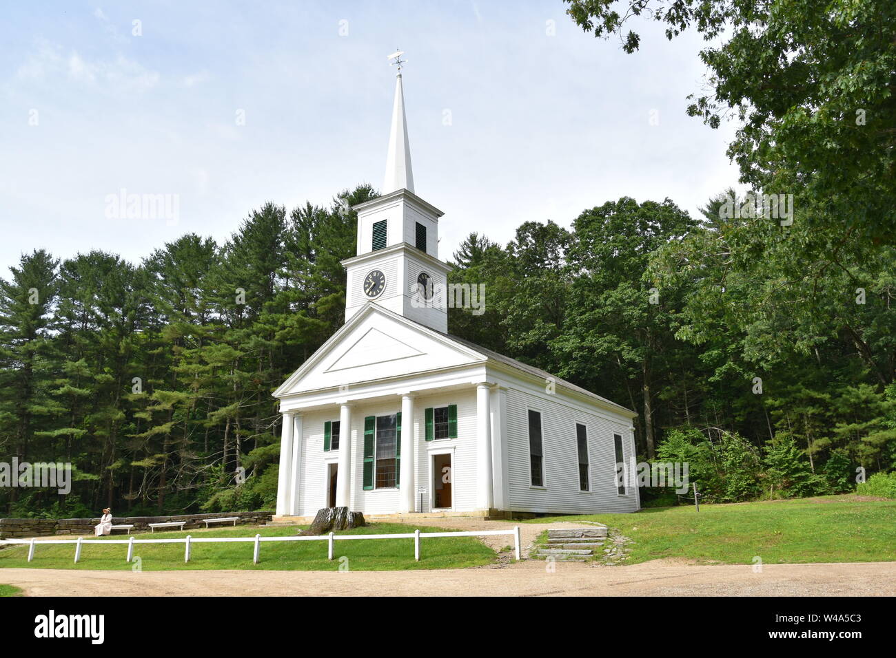 Sturbridge Village, a living history museum filled with historical New England homes and reenactments in Sturbridge, Massachusetts Stock Photo