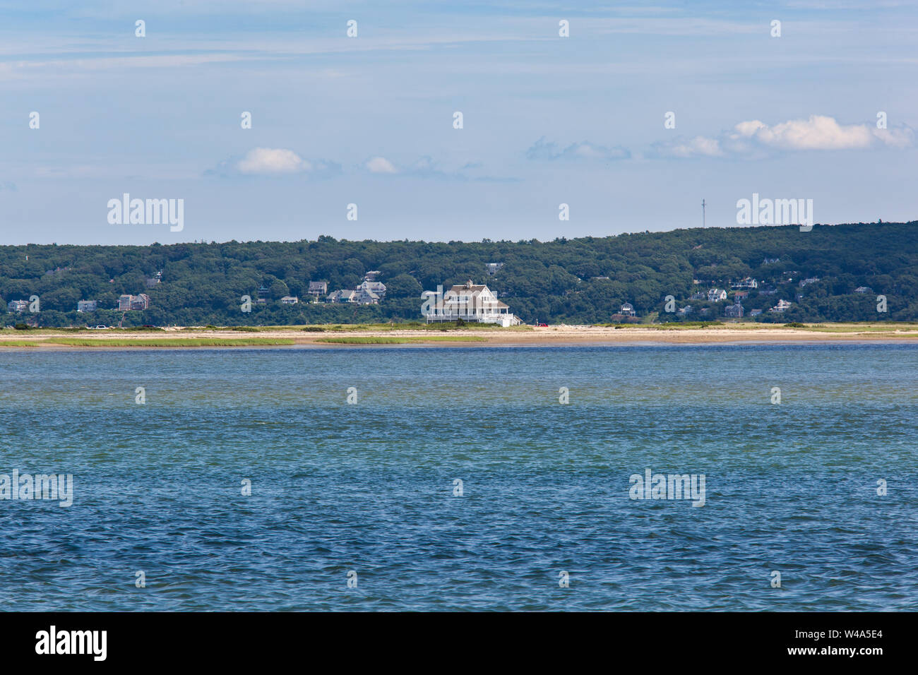 Isolated Beach House on Plymouth Beach with Saquish Head behind Stock Photo Alamy