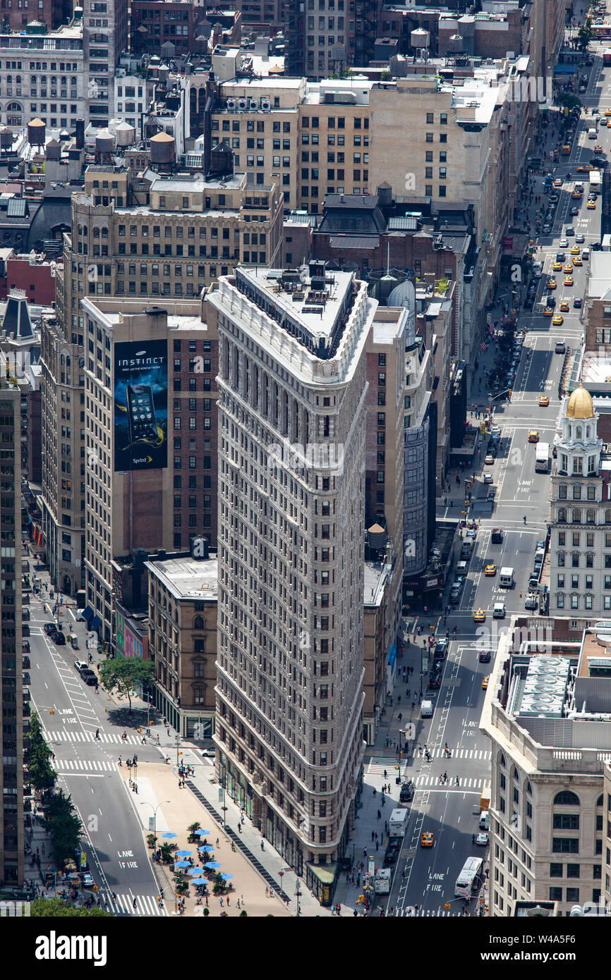 View of the Flatiron Building from the Empire State Bulding, New York Stock Photo