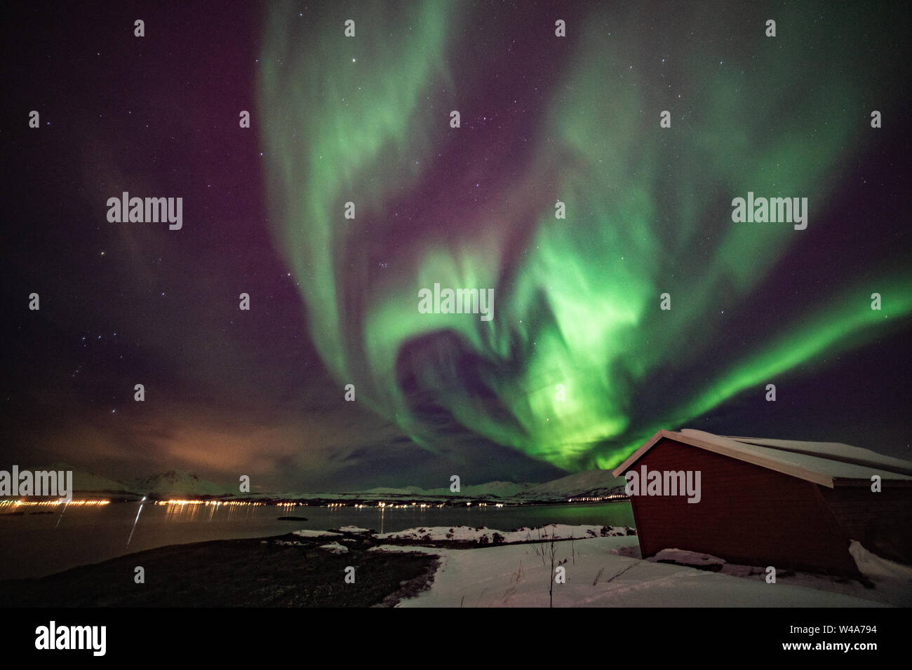 Aurora Borealis Wunderschone Nordlichter In Norwegen Tromso